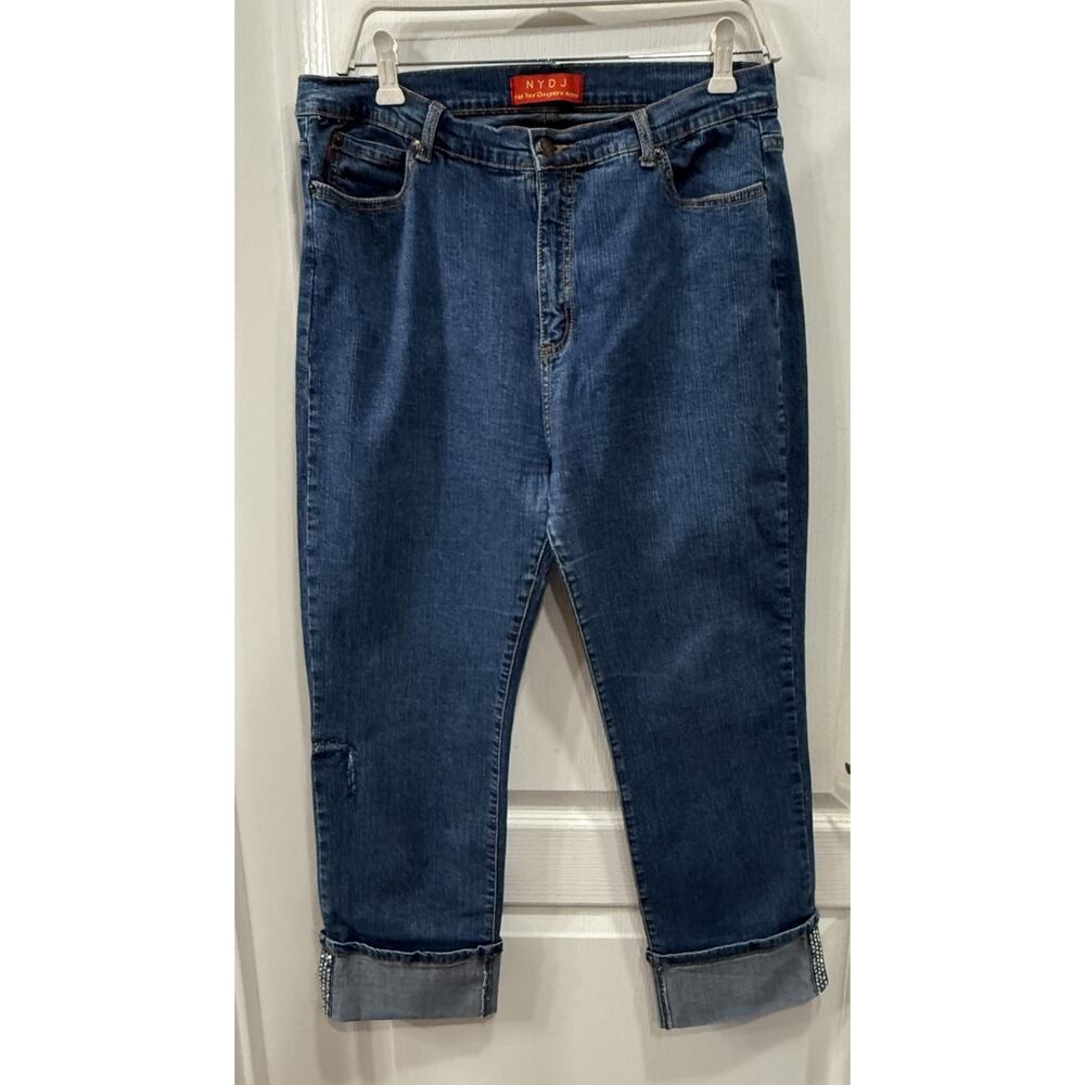 NYDJ Women’s Size 16 Cuff Cropped Stretchy Jeans Normcore Everyday